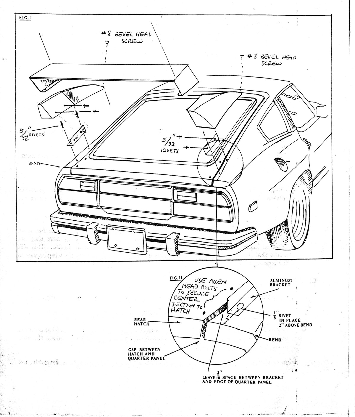 K030050 NISSAN 300ZX 1984-1989 WING 3 PC FRP | Kaminari Aerodynamics